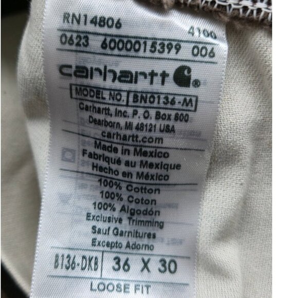 Carhartt Pant Men 36x30 Loose Fit Double Knee Distress Work B136 DKB Streetwear - Picture 8 of 9